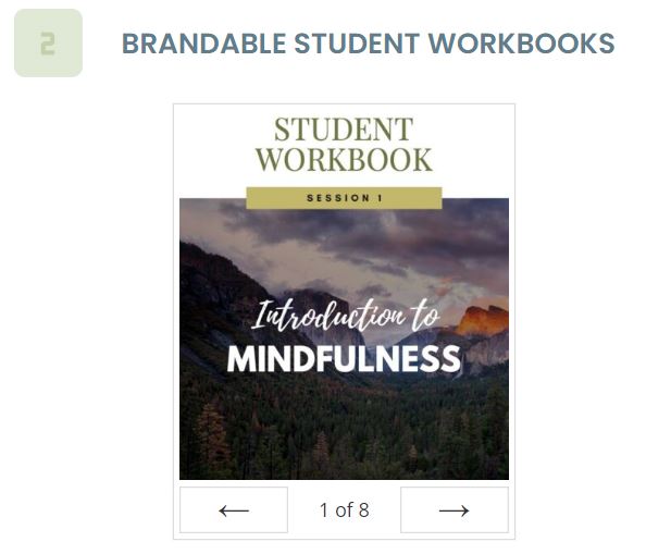 Mindfulness Teaching Curriculum - Brandable Student Workbooks