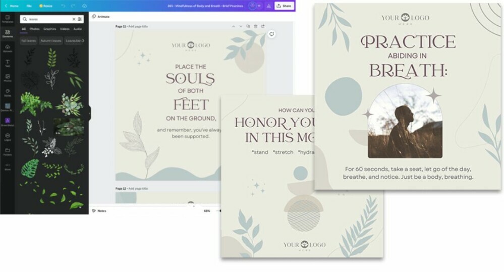 Mindfulness Teaching Curriculum - Brandable Social Media Templates