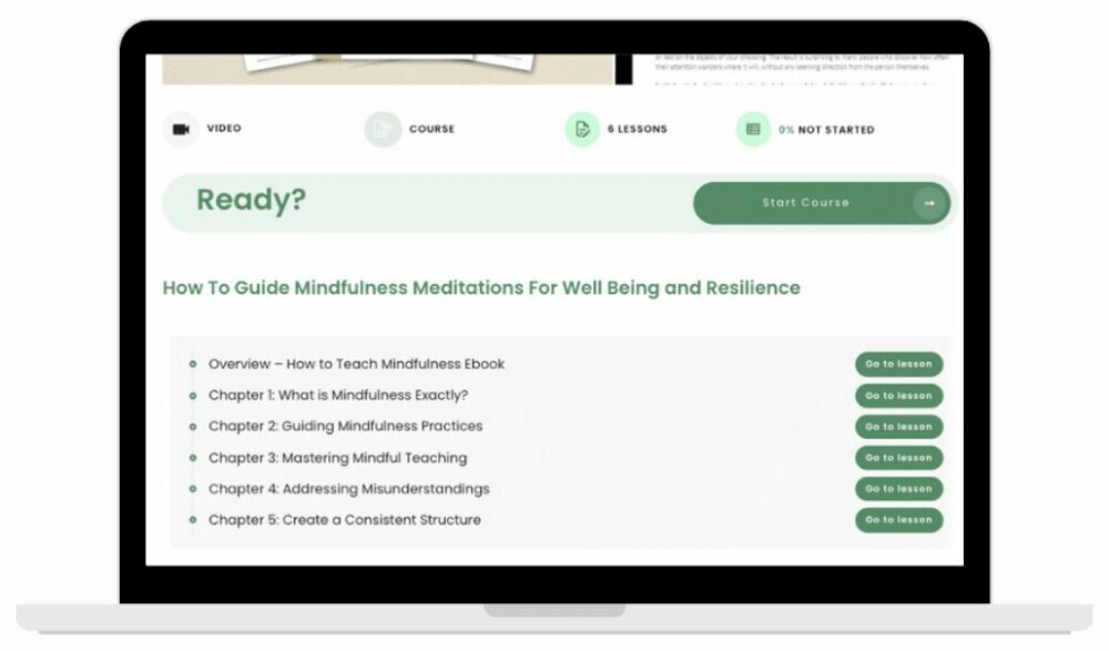Mindfulness Teaching Curriculum - Online Course - How to Guide Mindfulness Meditations for Well-Being and Resilience